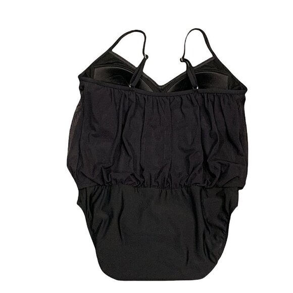 Shape FX SWIM One-Piece Swimsuit Plus Size 14 Black #207C - Picture 5 of 8